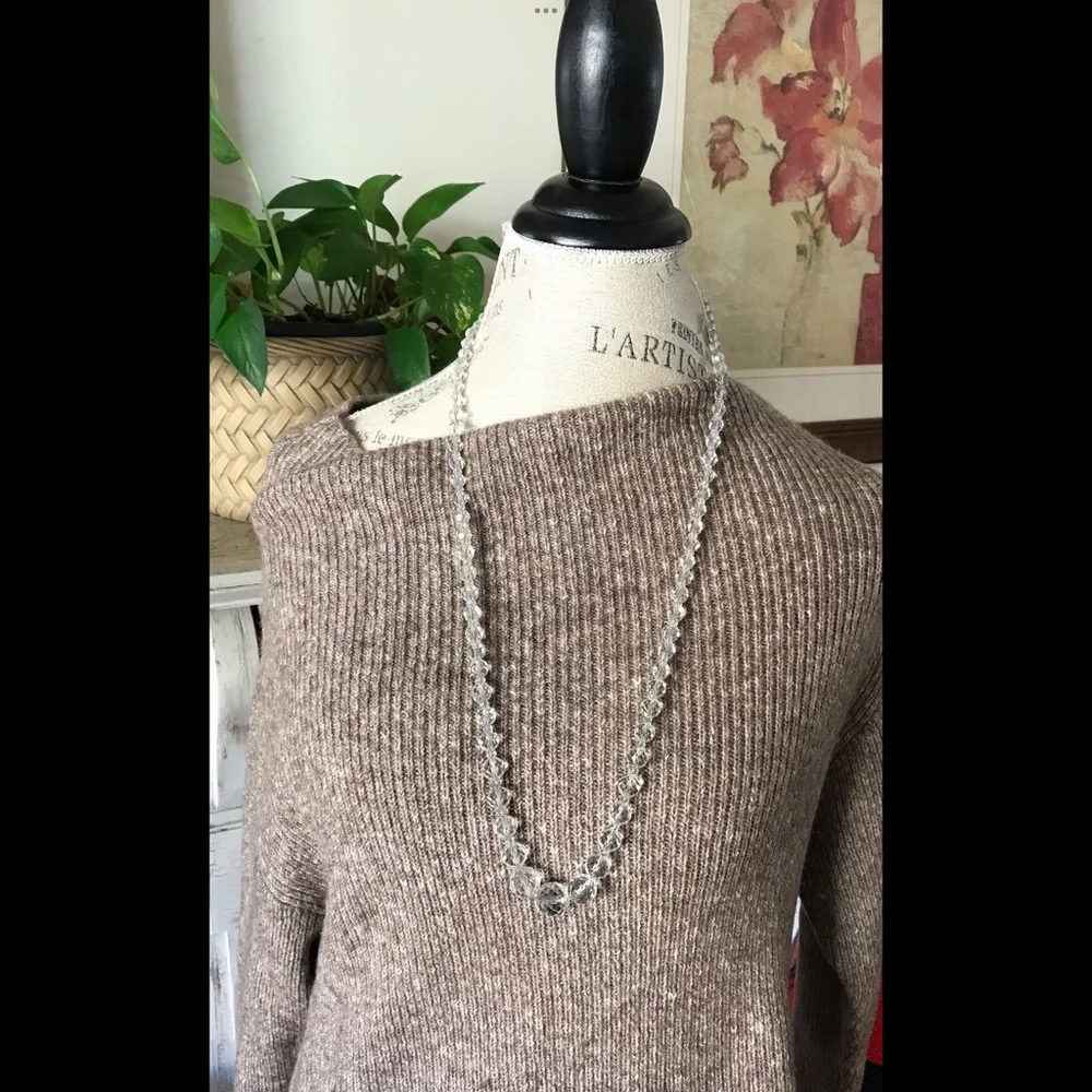 Suite of Four Antique Vintage Rock Crystal Varied Layering Necklaces
